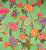 China Seas Fabric: Turtle Batik - Custom Turtle Green on Tinted Mandarin Oyster Linen / Cotton