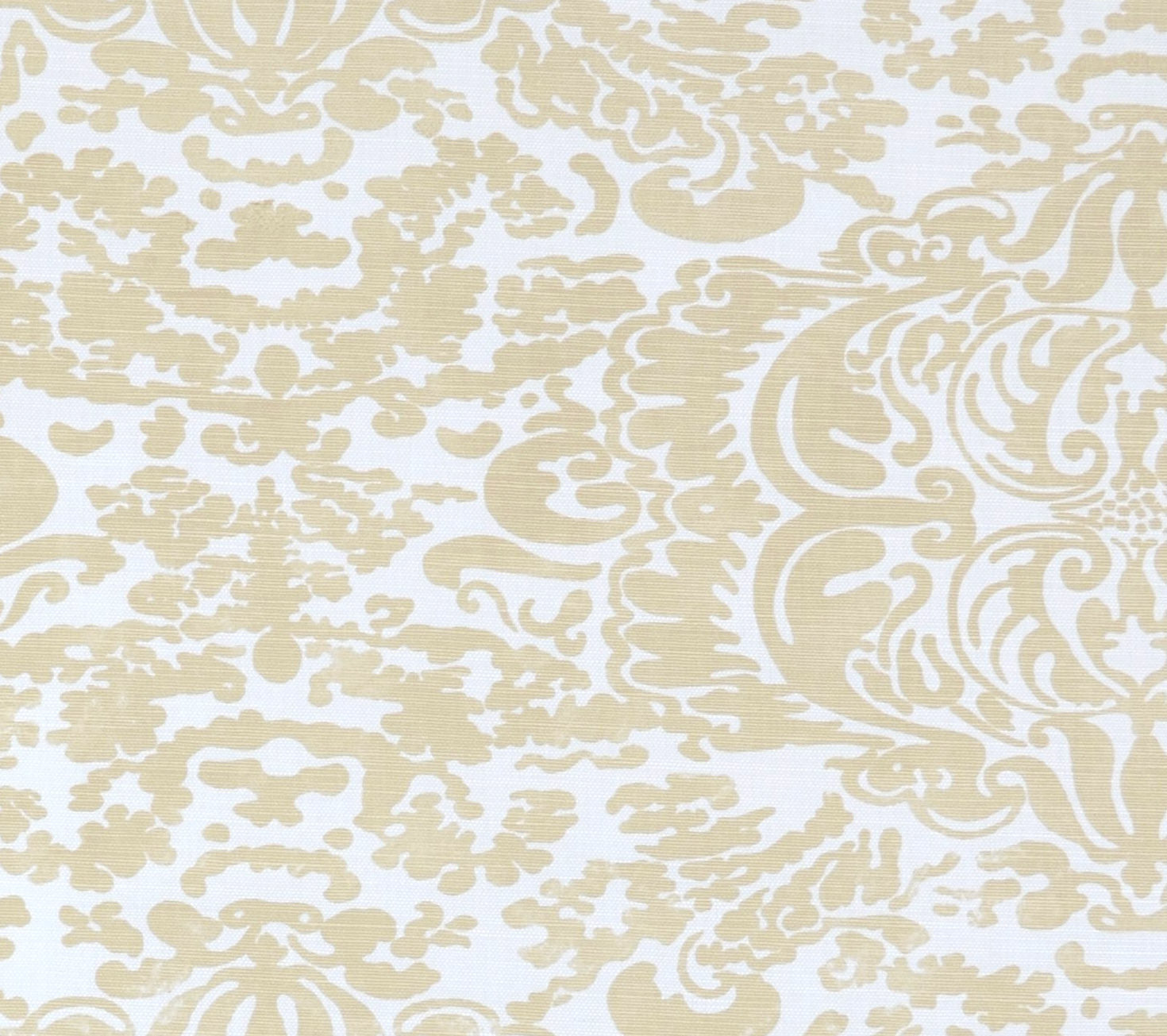 China Seas Fabric: San Marco - Custom Greige on Tinted Belgian Linen/Cotton DETAIL
