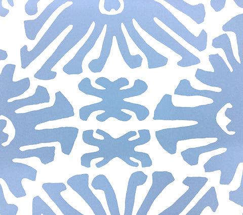 China Seas Wallpaper: Sigourney - Custom New Blue on White Paper