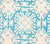 China Seas Fabric: Sigourney Small Scale Reverse - Custom Turquoise on White Belgian Linen / Cotton