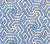 China Seas Fabric: Maze Reverse Two-Color - Custom Navy / Windsor Blue on White Belgian Linen / Cotton