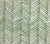 Alan Campbell Fabric: Zig Zag - Custom Leaf Green zig zag batik print on White 100% Belgian Linen