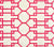 Quadrille Fabric: Brighton - Custom Magenta on Tinted Belgian Linen / Cotton