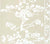 China Seas Wallpaper: Hawthorne - Custom Beige on White Paper (FIVE YARD MINIMUM)