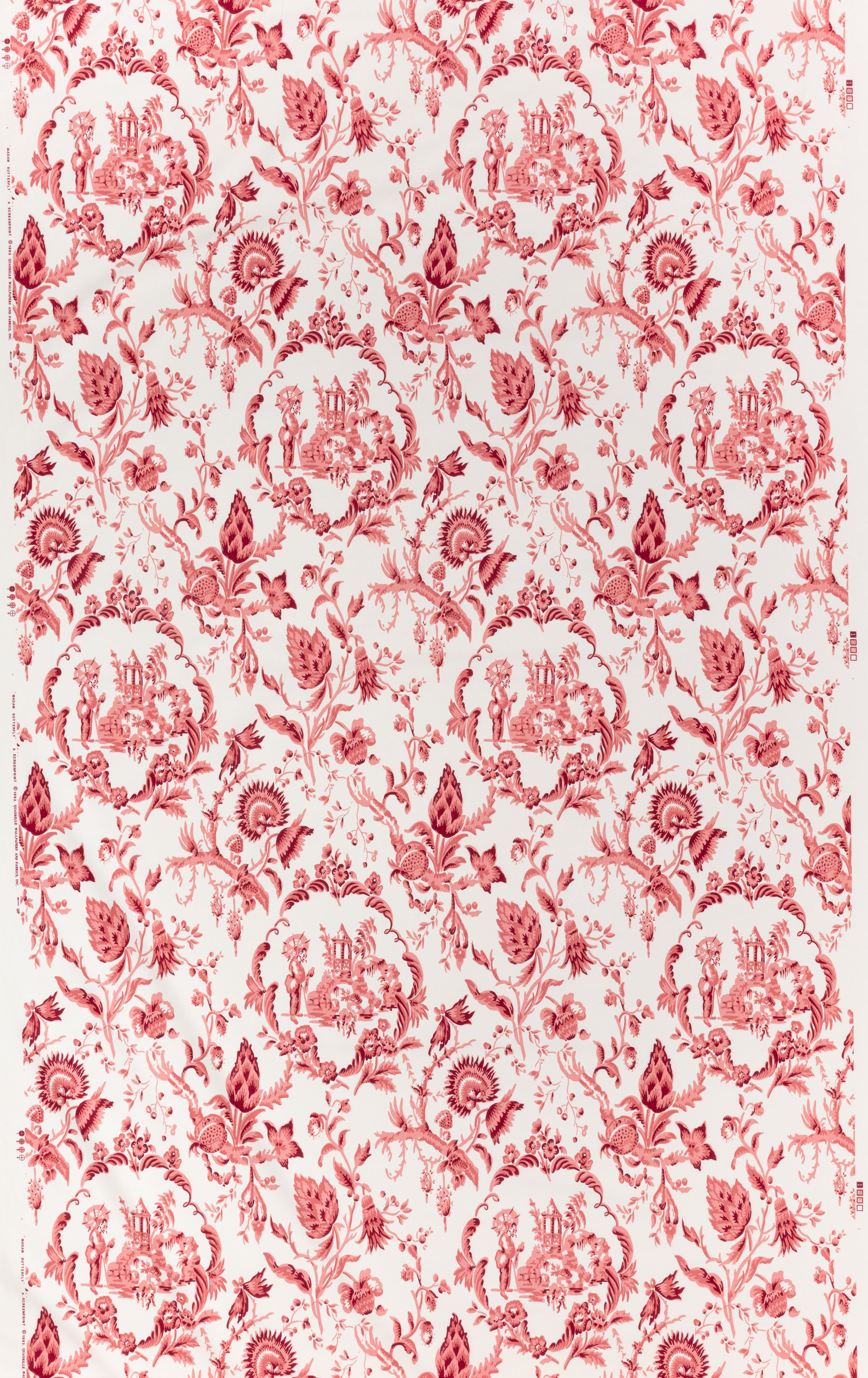 Quadrille Fabric: Manchester-by-the-Sea - Custom Turquoise / New Blue on Tinted Belgian Linen / Cotton