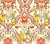 Quadrille Fabric: Turandot - Terracotta on Beige 100% Cotton Sateen; Imported from Italy