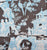 Quadrille Fabric: Paradise Garden - Custom Turquoise / New Charcoal Belgian Linen / Cotton