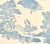 Quadrille Fabric: Les Enfants Engraving- French Blue on Tinted Belgian Linen / Cotton