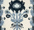 Quadrille Fabric: Henriot Floral - Custom Multi Gray on White Belgian Linen / Cotton