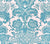 Quadrille Fabric: Este - Custom Turquoise on Tinted Belgian Linen / Cotton