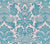 Quadrille Fabric: Este - Custom Turquoise on Tinted Belgian Linen / Cotton