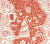 Quadrille Fabric: Les Indiennes One Color - Custom Shrimp on Cream Suncloth (OUTDOOR)