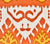 Quadrille Fabric: Kazak on Silk Matka - Terracotta / Mustard on Tinted