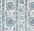 Quadrille Prints: Palampore Stripe - Multi Blues on White Linen