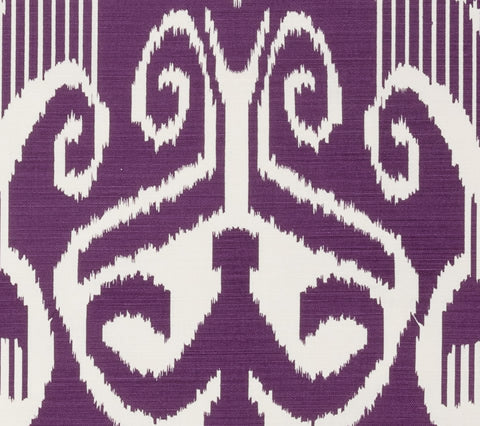 Quadrille Fabric: Nomad - Custom Purple on White Belgian Linen / Cotton