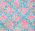 China Seas Fabric: Trilby - Custom Light Blue / Light Pink on White 100% Linen