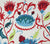 Quadrille Fabric: Uzbek Large Scale - Custom Red / Teal / Blues on Tinted Belgian Linen / Cotton (Copy)