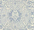 Quadrille Wallpaper: Veneto - Custom Windsor Blue on Almost on White Paper (FIVE YARD MINIMUM)