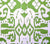 China Seas Fabric: Island Ikat - Custom Pistachio Green on White Belgian Linen / Cotton