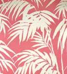 White palm leaf pattern on a pink background