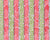 China Seas Fabric: Bijou Stripe - Custom Jungle Green / New Shrimp on Belgian Linen / Cotton (Copy)