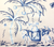 China Seas Fabric: Lyford Print - Custom Bali Blue on White Belgian Linen / Cotton