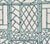 China Seas Fabric: Lyford Trellis  - Aqua / Blue / Grey on White Belgian Linen / Cotton