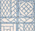 China Seas Wallpaper: Lyford Trellis Wallpaper - Custom Blues on White Paper (5 yard minimum)