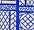 China Seas Wallpaper: Lyford Trellis - Custom Blues / Magenta on White Paper (FIVE YARD MINIMUM)