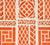 China Seas Fabric: Trellis Background - Custom Orange on Vellum Suncloth (OUTDOOR)