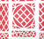 China Seas Fabric: Trellis Background - Custom Coral on White Linen
