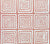 China Seas Fabric: Ziggurat Reverse - Custom Coral on Tinted 100% Cotton Slub Duck