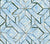 China Seas Fabric: Parquetry - Custom French Blue / Green on White Belgian Linen/Cotton