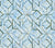 China Seas Fabric: Parquetry - Custom French Blue / Green on White Belgian Linen/Cotton