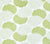 China Seas Fabric: New Chrysanthemum - Green on White Linen / Cotton