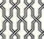 China Seas Fabric: Gorrivan Fretwork - Custom Black / Silver on White Belgian Linen / Cotton