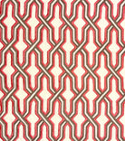 Geometric pattern with red and beige lines on a white background