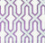 China Seas Fabric: Large Gorrivan Fretwork - Custom Lilac / Silver on White Belgian Linen / Cotton