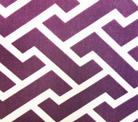 China Seas Fabric: Aga Reverse - Custom Purple on White Suncloth