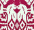 China Seas Fabric: Island Ikat - Custom Magenta on White Belgian Linen / Cotton