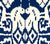 China Seas Fabric: Island Ikat - Custom Navy on White Belgian Linen / Cotton