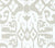 China Seas Fabric: Island Ikat - Custom Pumice on White Belgian Linen / Cotton