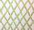 China Seas Fabric: Lyford Diamond Bamboo - Custom Jungle Green on White Belgian Linen / Cotton