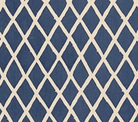 China Seas Fabric: Lyford Diamond Blotch - Custom Navy on Vellum Suncloth (Outdoor)