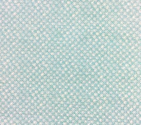 China Seas Fabric: Balinese Star - Custom Southfield Green on White Belgian Linen/Cotton
