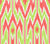 China Seas Fabric: Lucaya Ikat - Custom Orange / Green on Light-Tint Soft Linen / Cotton Blend (Imported from Italy)