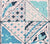 China Seas Fabric: Sunnyjim Batik - Custom Multi Turquoise / Navy on Tinted Belgian Linen / Cotton