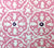 China Seas Fabric: Nitik Grande - Custom Rose / Purple on White Belgian Linen / Cotton