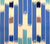 China Seas Fabric: Bordeaux - Multi Blues on White Suncloth (OUTDOOR)