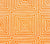 China Seas Fabric: Ziggurat Reverse - Large Scale - Orange on Tinted Belgian Linen / Cotton